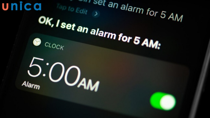 Sử dụng Siri để nhanh chóng vài báo thức