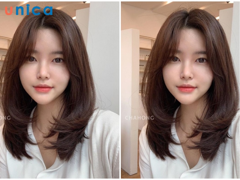 Tóc ngắn ngang vai layer