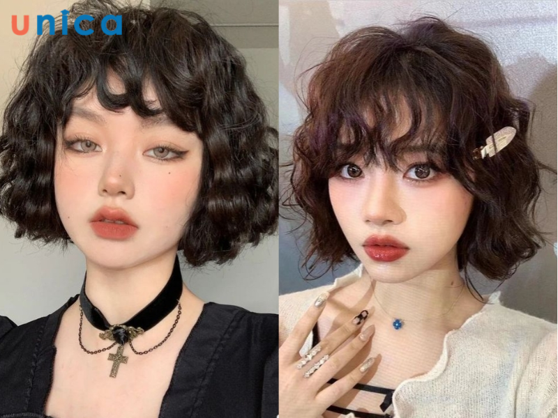 Tóc hippie ngắn cho mặt tròn