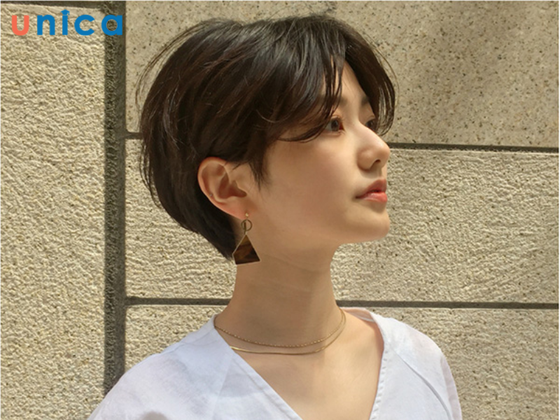 Tóc tomboy cho mặt tròn