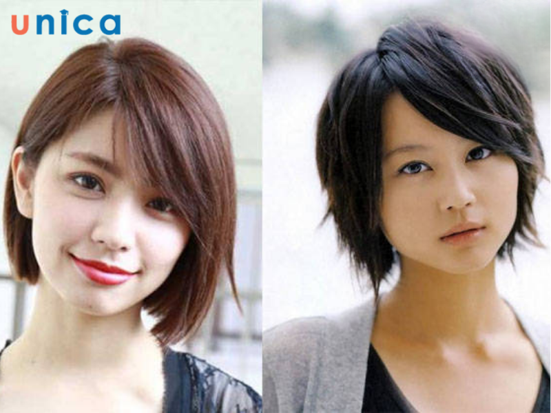 Tóc mái xéo cho mặt tròn