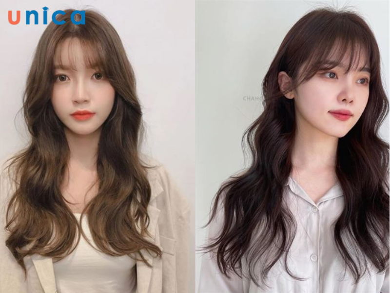 Tóc uốn xoăn hình chữ S cho mặt tròn