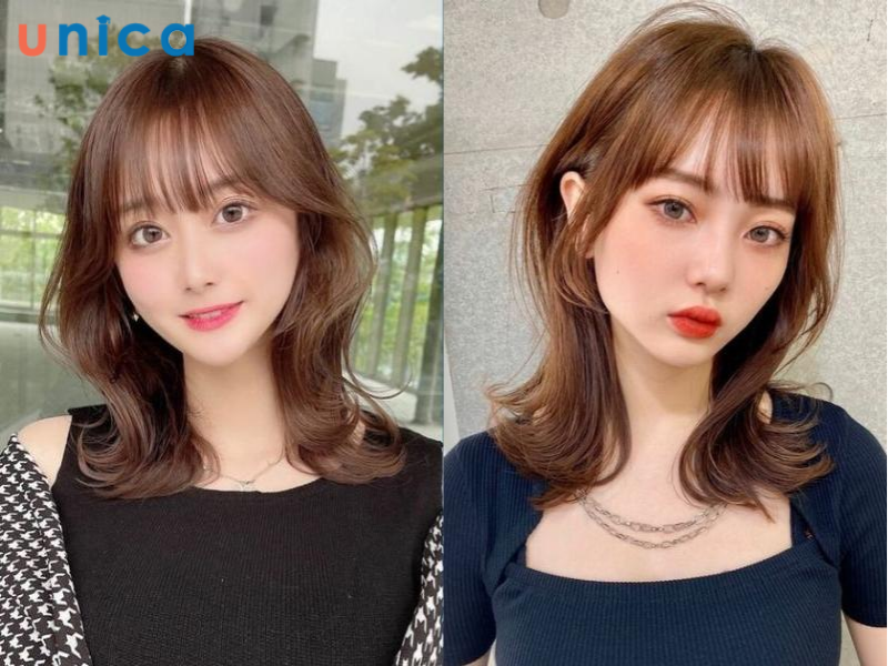 Tóc Flipped-out cho mặt tròn