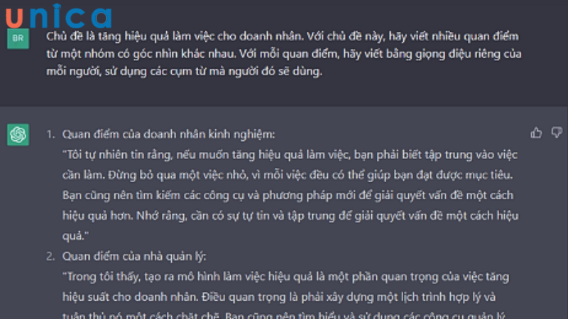 Liên tục yêu cầu Chat GPT cải tiến và khai thác ý tưởng mới