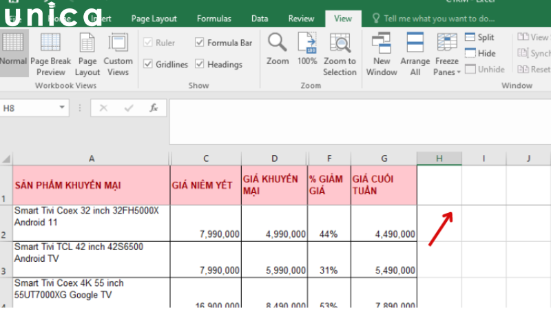 Kết quả Excel tự động trả về khi cố định hàng thành công 