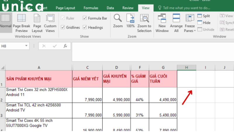 Kết quả Excel tự động trả về khi cố định hàng thành công