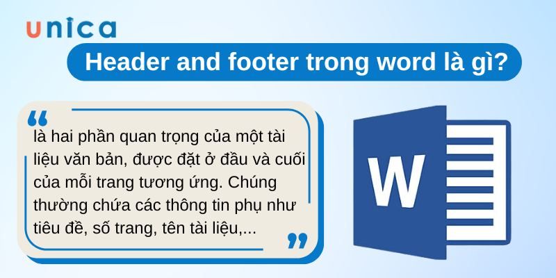 Cách tạo header và footer trong word