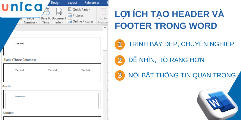 lợi ích của cách tạo header and footer trong word