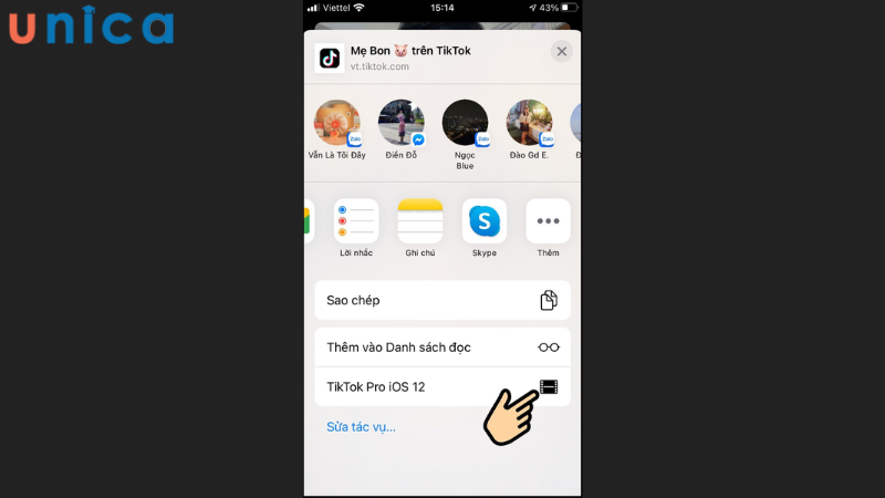 Chọn TikTok Pro ISO 12