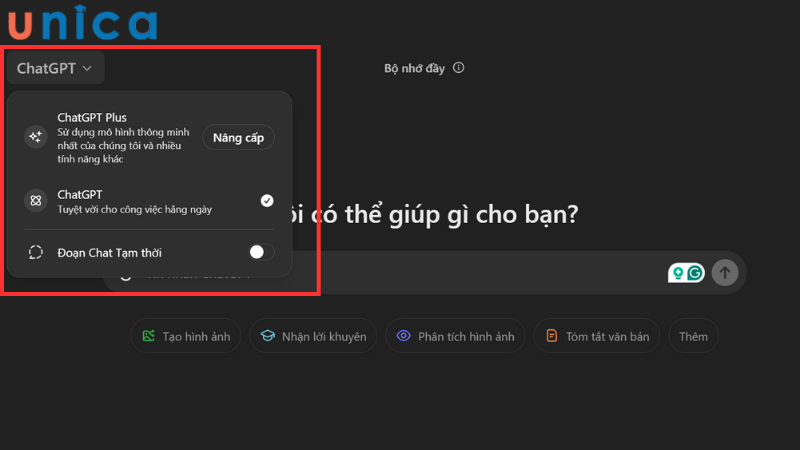 Lựa chọn phiên bản Chat GPT 4.0