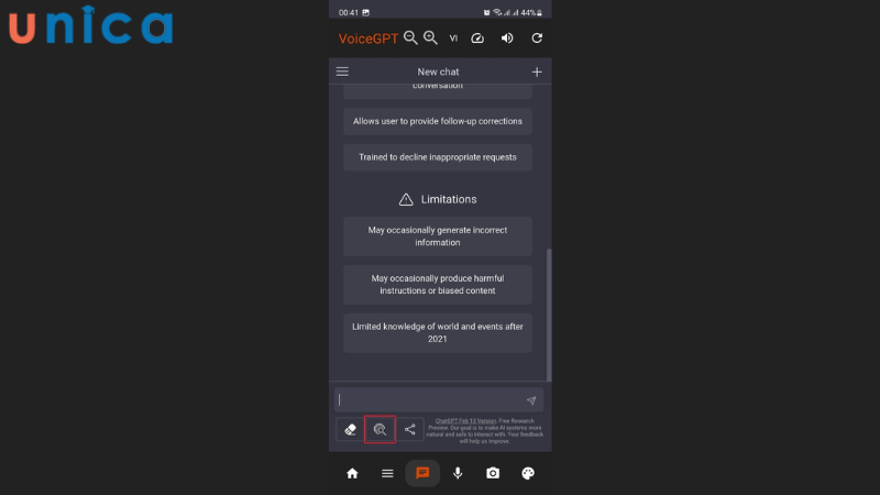 Ấn vào biểu tượng kính lúp để mở chức năng truy vấn