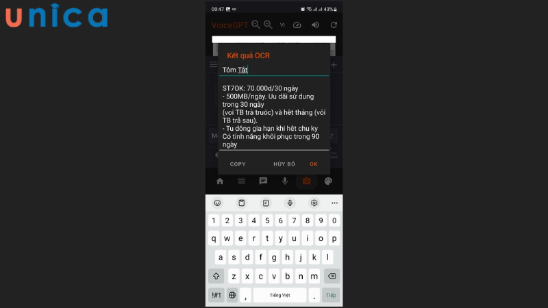 Nhập yêu cầu muốn thực hiện với hình ảnh