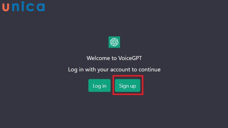 Truy cập vào website và chọn Sign up để tạo tài khoản