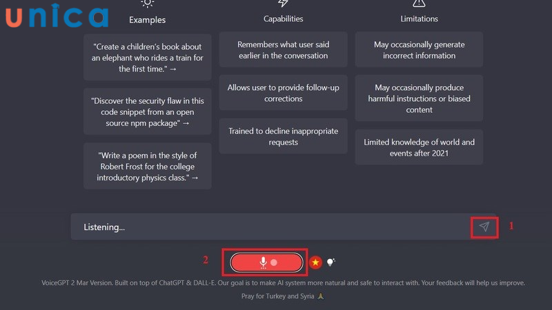 Ấn vào biểu tượng micro một lần nữa rồi ấn gửi