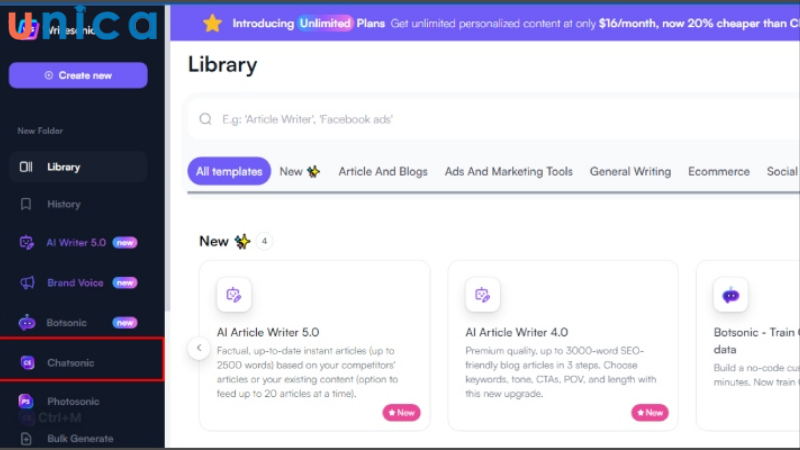 Chatsonic là công cụ AI tương tự Chat GPT