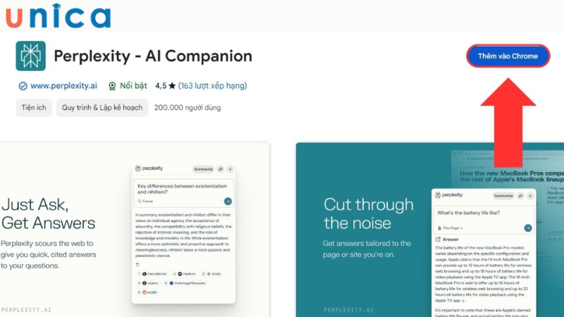 Chọn thêm vào Chrome để cài đặt tiện ích