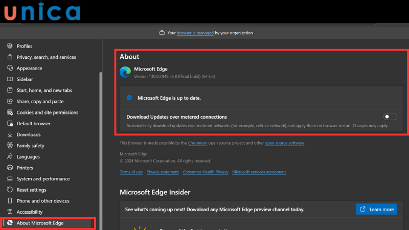 Các bước kiểm tra xem Microsoft Edge đã được update hay chưa