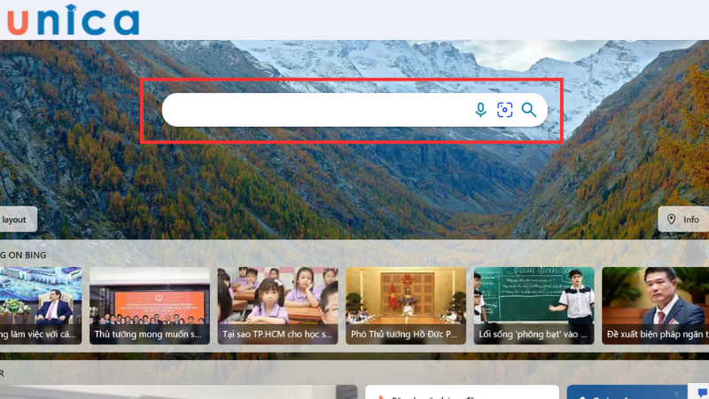 Đặt câu hỏi ngay tại thanh tìm kiếm