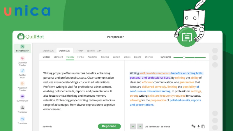 Một số ưu điểm của Quillbot