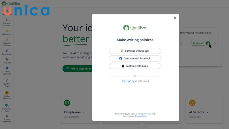 Liên kết với các tài khoản mạng xã hội khác