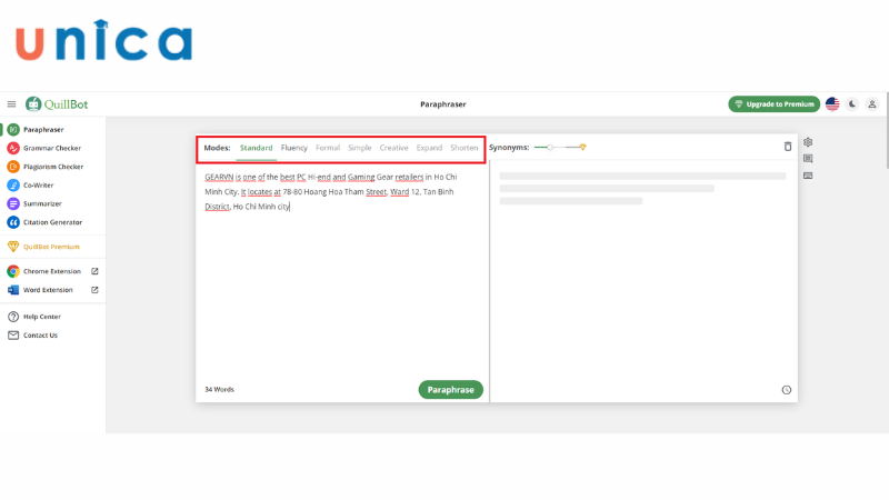 Hướng dẫn sử dụng Quillbot AI