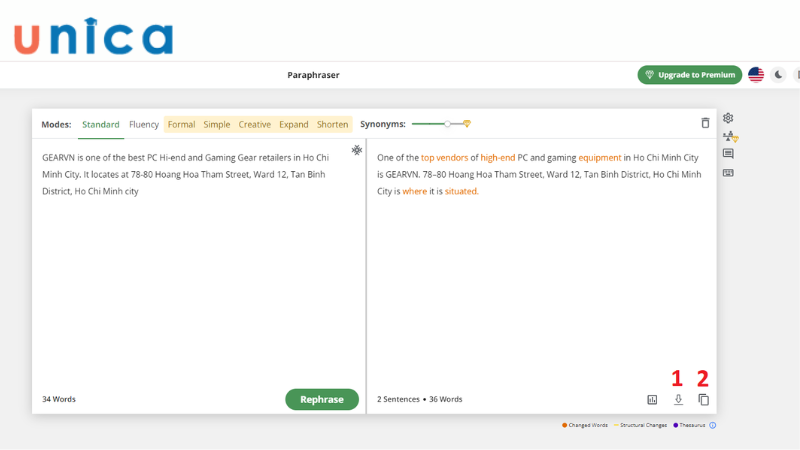 Chọn tải xuống hoặc copy