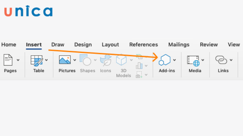 Vào mục Get Add-ins trên Insert để chọn thêm Quillbot