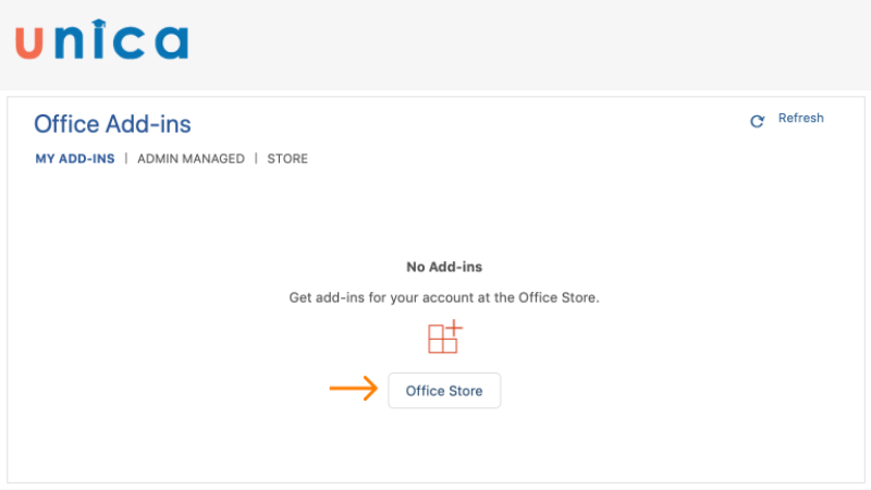 Chọn nút Office Store