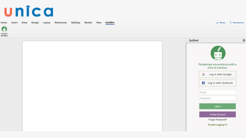 Bắt đầu khởi chạy và sử dụng Quillbot