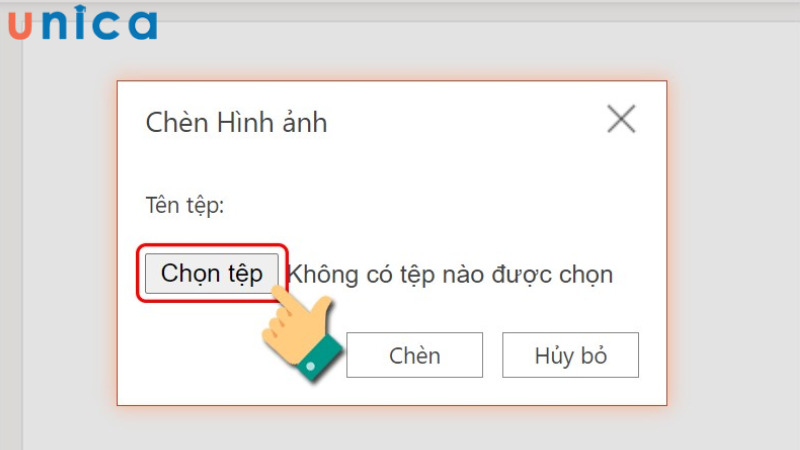 Nhấp vào mục Chọn tệp