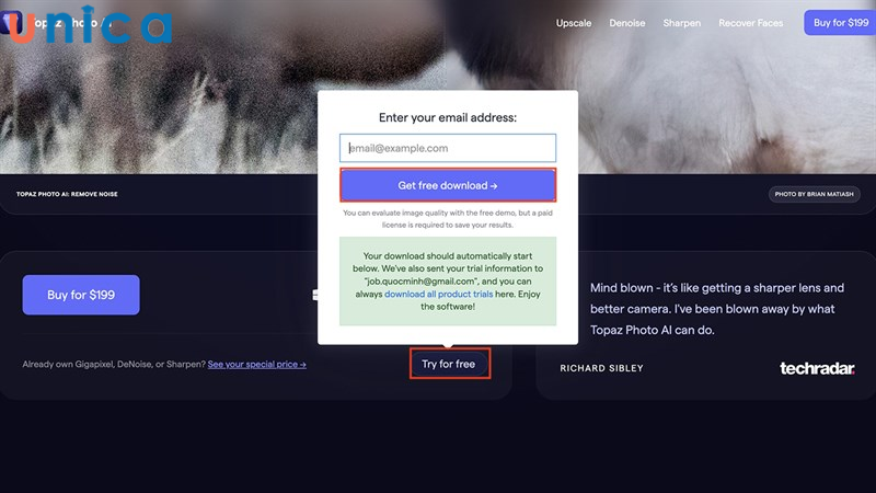 Nhập Email để được trải nghiệm miễn phí