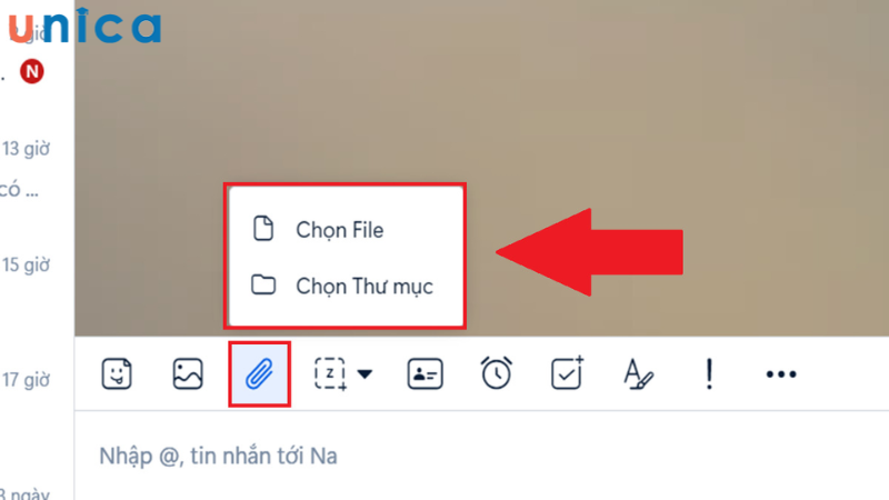 Chọn file hoặc thư mục tùy vào nhu cầu gửi tài liệu của bạn