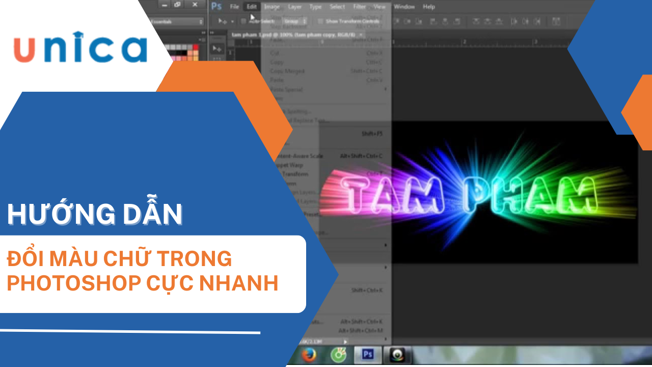 Cách đổi màu chữ trong photoshop siêu nhanh và dễ dàng