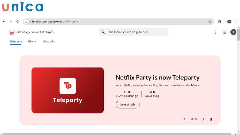 Truy cập vào cửa hàng Chrome trực tuyến