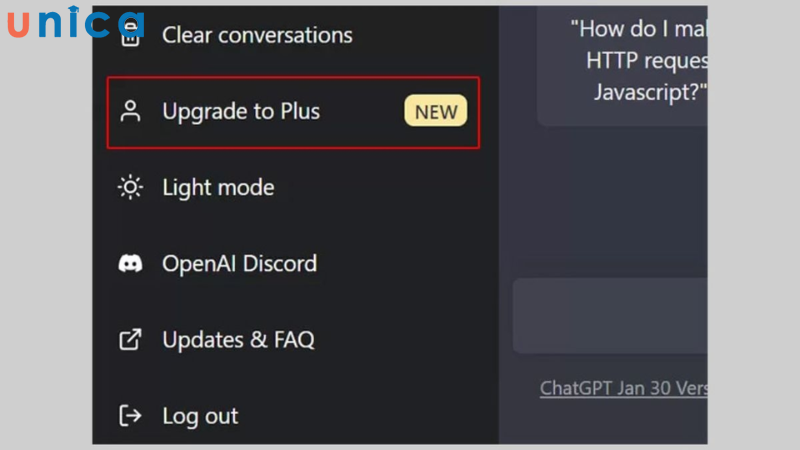Chọn mục Upgrade to Plus