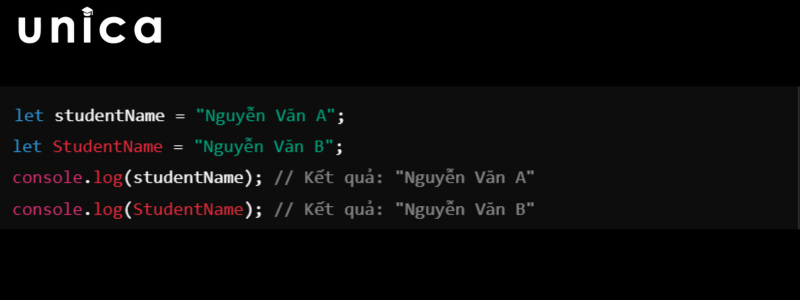 JavaScript phân biệt chữ hoa và chữ thường, nhưng không phân biệt các biến cố định