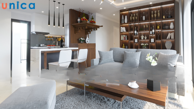 Sử dụng tone màu trắng, sáng để không gian thêm rộng rãi