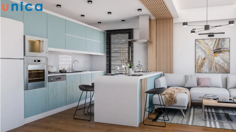 Lựa chọn tone màu đồng nhất để tạo sự hài hòa giữa hai căn phòng