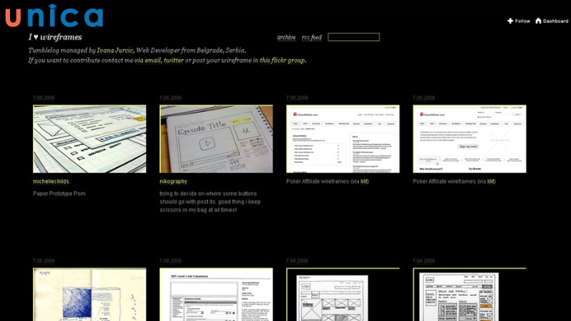 I Love Wireframes là công cụ có nhiều mẫu phác thảo do cộng đồng đóng góp