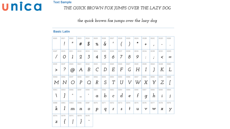 Biến thể in đậm và nghiêng của font chữ Josefin Slad