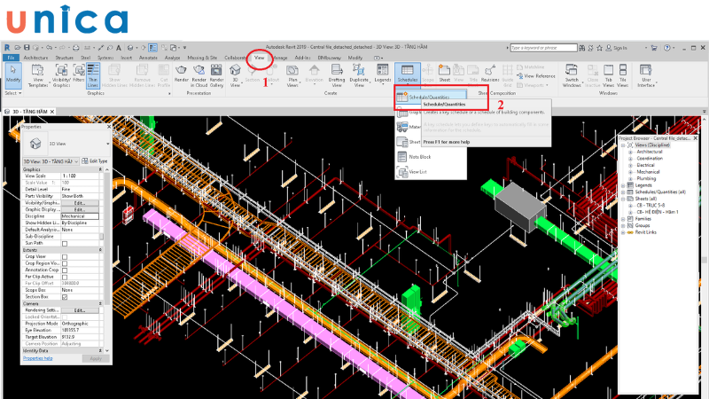 Chuẩn bị mô hình Revit để bóc tách khối lượng