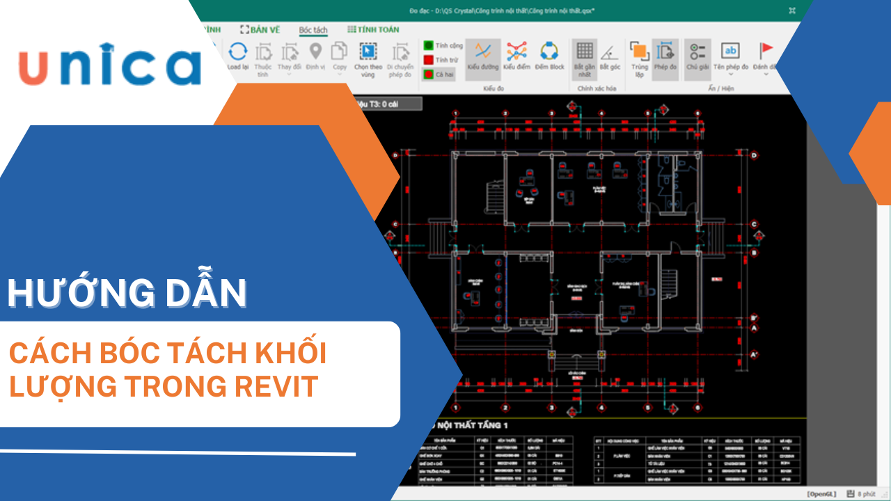 Hướng dẫn cách bóc tách khối lượng trong Revit