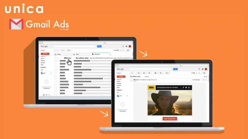 Gmail Ads là hình thức quảng cáo dựa vào sở thích, hành vi người dùng mà gửi email