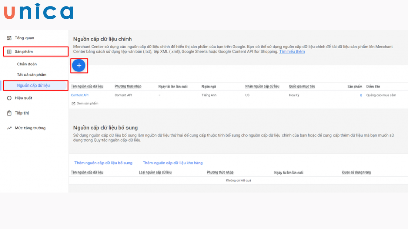 Thêm các nguồn cấp dữ liệu dữ liệu chính