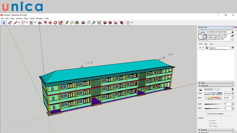 File sau khi được chuyển sang SketchUp