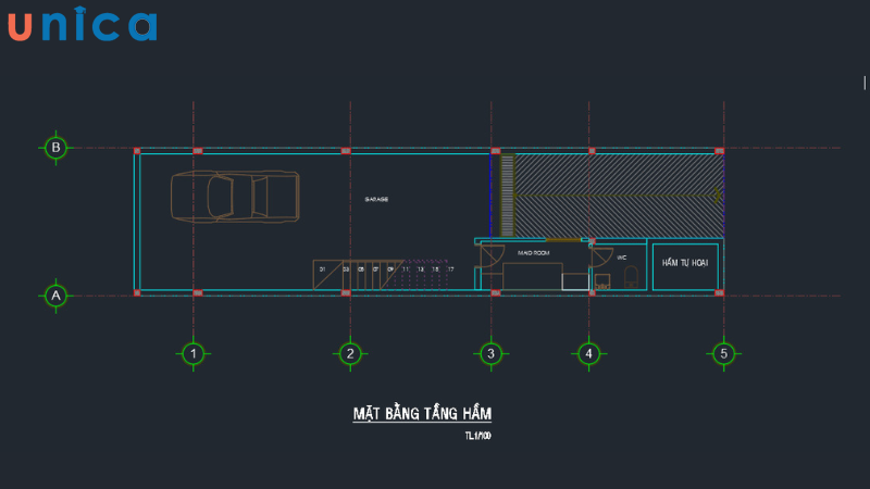 Mở bản vẽ AutoCAD chứa mặt bằng kiến trúc cần xử lý