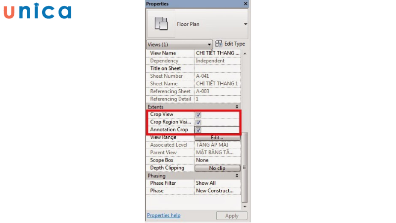 Crop View là một tính năng mở rộng nâng cao trong Revit'