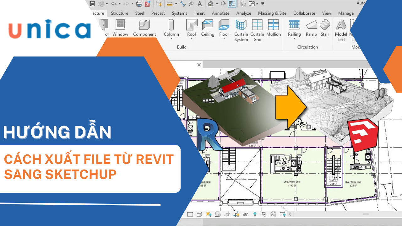 Hướng dẫn cách xuất Revit sang SketchUp đơn giản