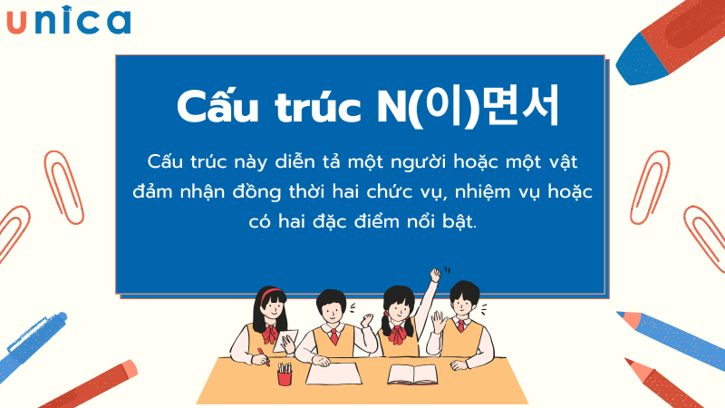 Cấu trúc diễn tả một người hoặc một vật đảm nhiệm hai chức vụ, nhiệm vụ, đặc điểm nổi bật