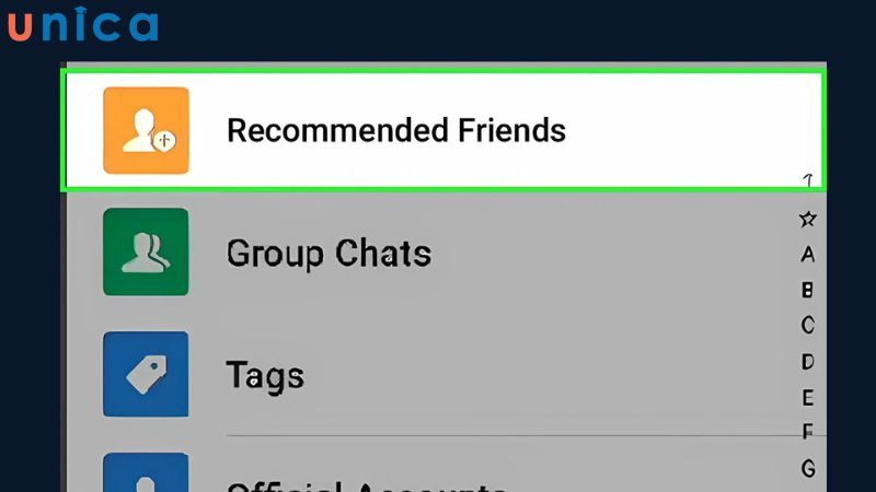 Chọn mục những người được đề xuất